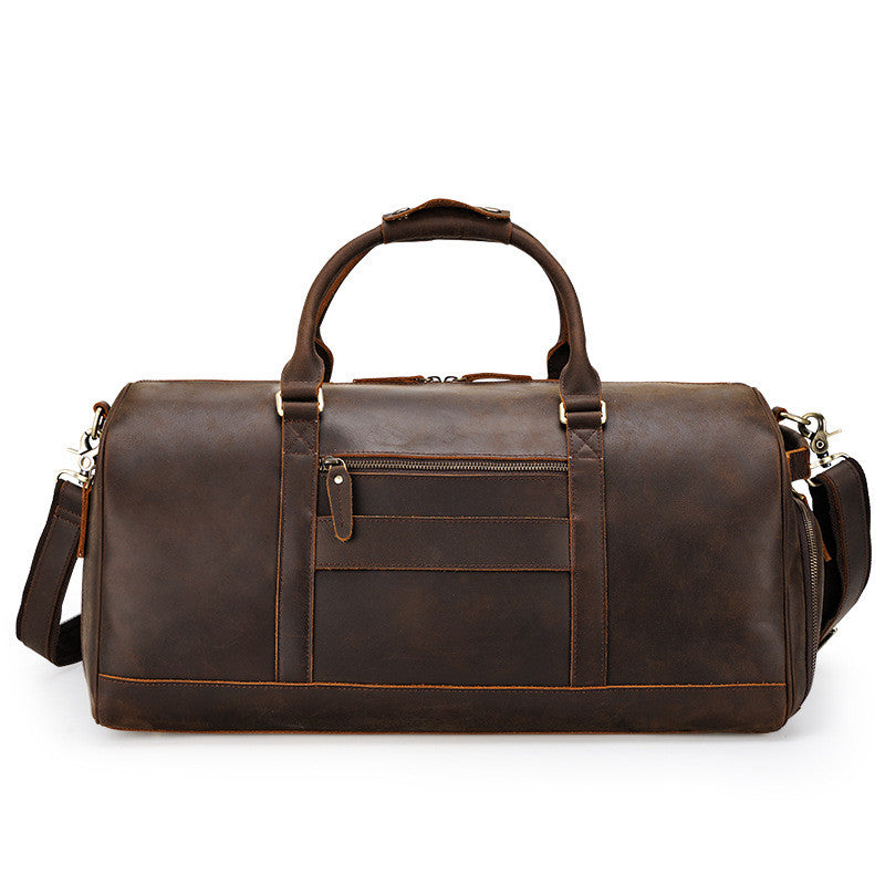 Retro Travel Bag Large Capacity Handbag Leather Men's Diagonal Bag - Fashioinista