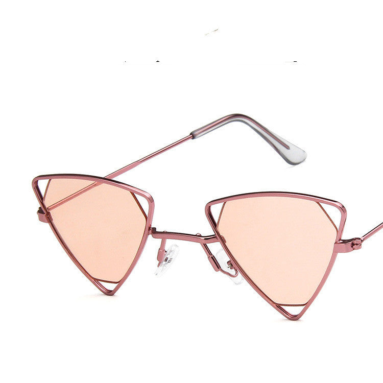 Alloy Triangle Punk Sunglasses ,Eyewear Candy Colors Gradient Vintage Gothic