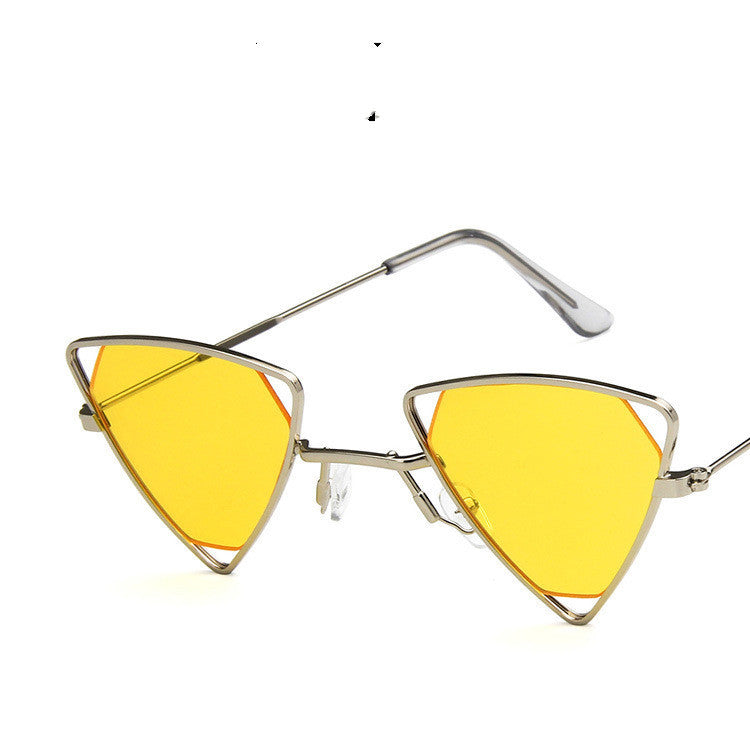 Alloy Triangle Punk Sunglasses ,Eyewear Candy Colors Gradient Vintage Gothic