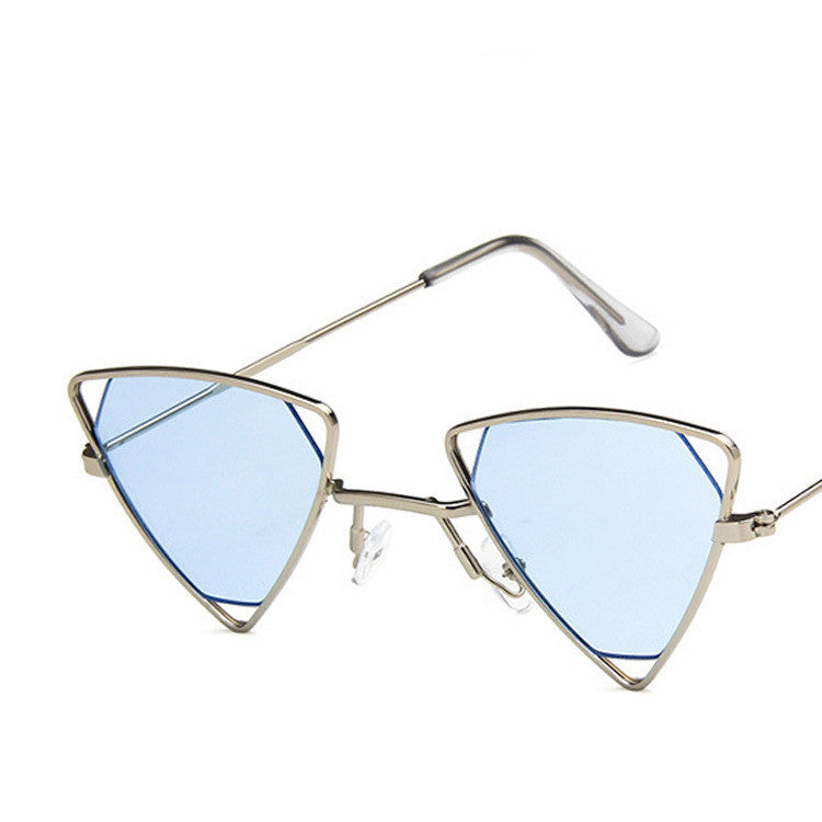 Alloy Triangle Punk Sunglasses ,Eyewear Candy Colors Gradient Vintage Gothic