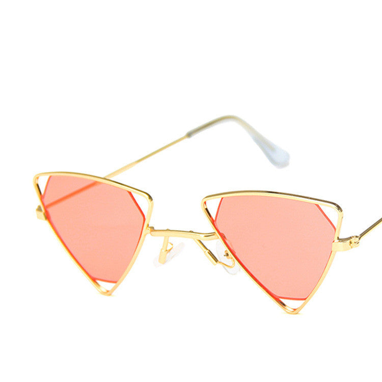 Alloy Triangle Punk Sunglasses ,Eyewear Candy Colors Gradient Vintage Gothic