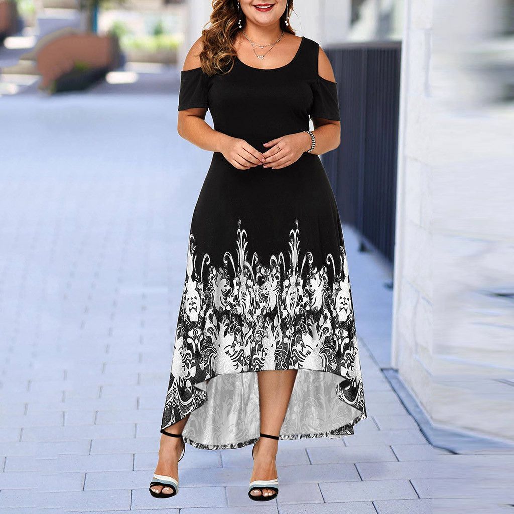 Evening Party Summer Plus Size Maxi Dress Women XL Short - Fashioinista