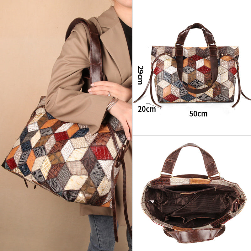 Leather Handbags, Large Capacity, The First Layer Of Cowhide Bags, Retro One-Shoulder Tote Bags, New Portable Large Bags For Commuting - Fashioinista