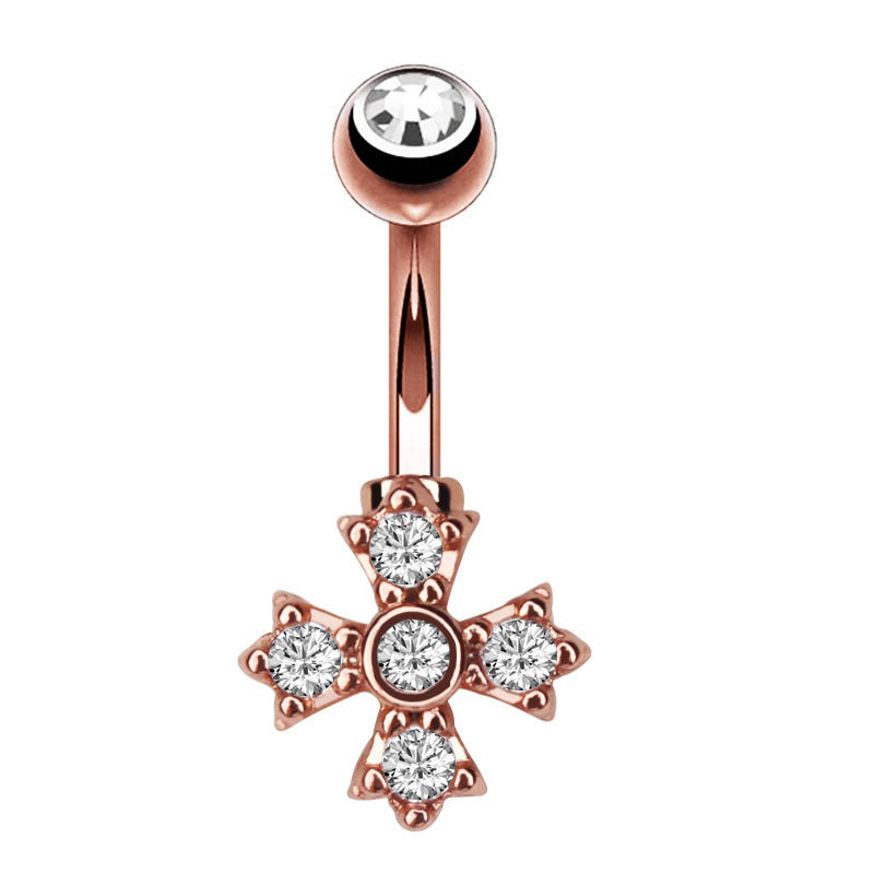 Fashion CZ Zricon Little Bee Belly Button Rings Surgical Steel Sexy Women Navel Piercing Belly Rings Anima Body Piercing Jewelry