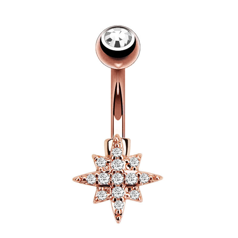 Fashion CZ Zricon Little Bee Belly Button Rings Surgical Steel Sexy Women Navel Piercing Belly Rings Anima Body Piercing Jewelry
