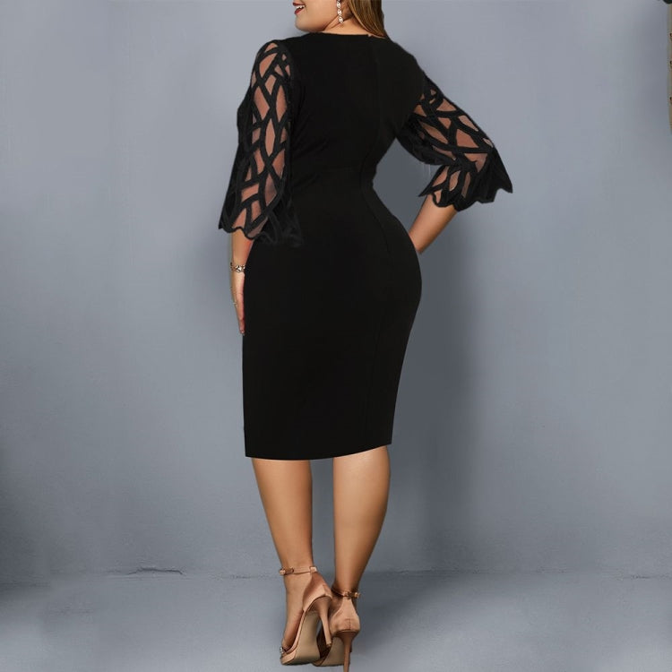 Ladies Floral Plus Size Fat Women Party Bodycon Big Dress - Fashioinista