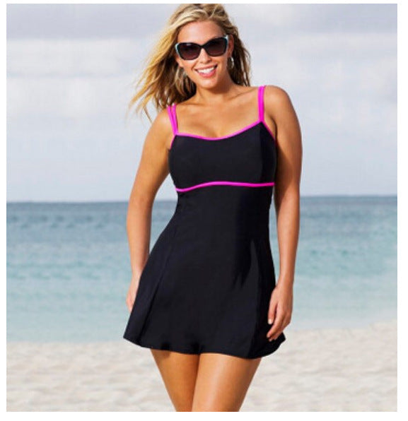 Women Plus Size Swim Dress Costume Swimsuit Skirted Swimwear - Fashioinista