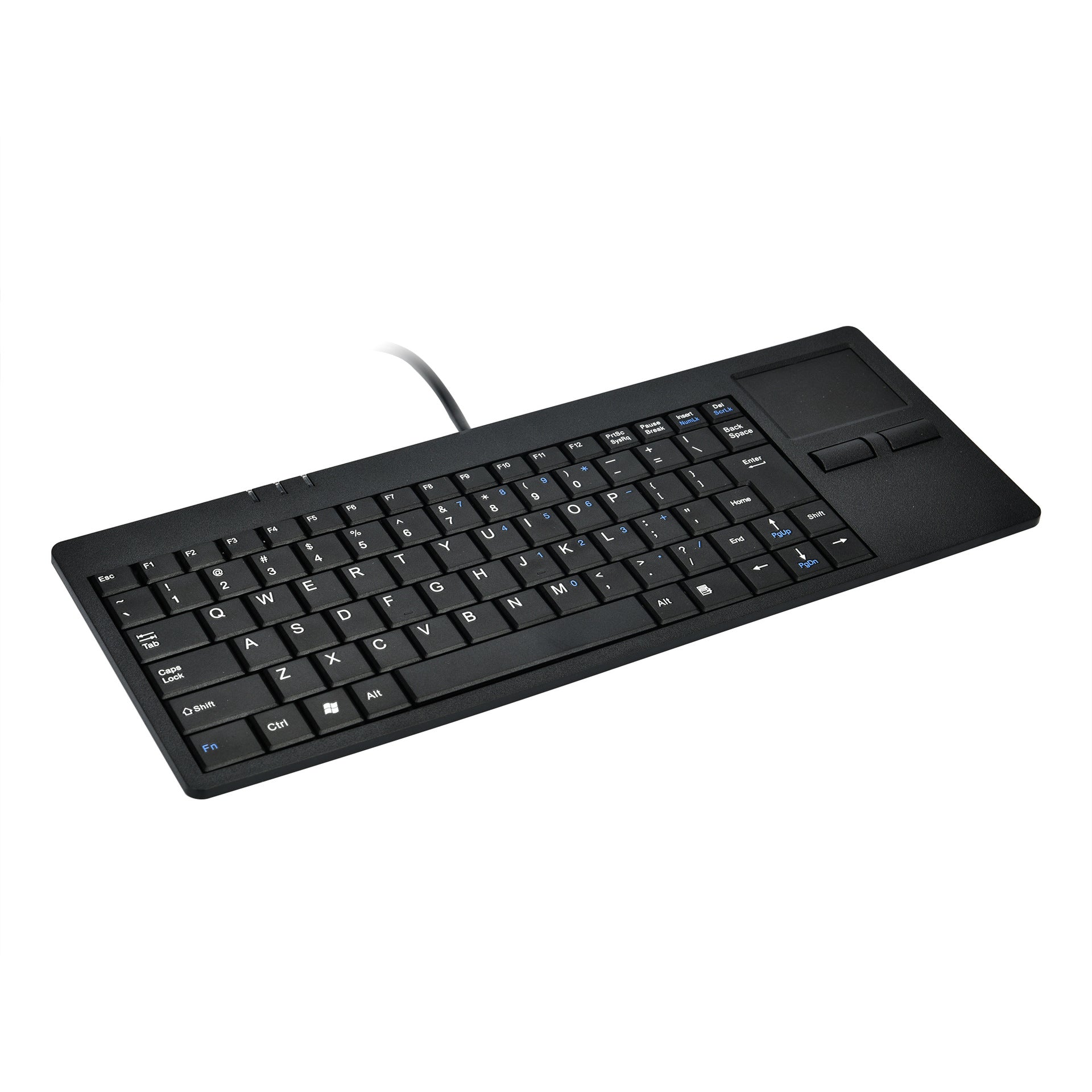 Wired USB Touchpad Keyboard MC-818 Ultra-thin Scissor Feet Mute Built-in HUB Mini Business Office Professional - Fashioinista