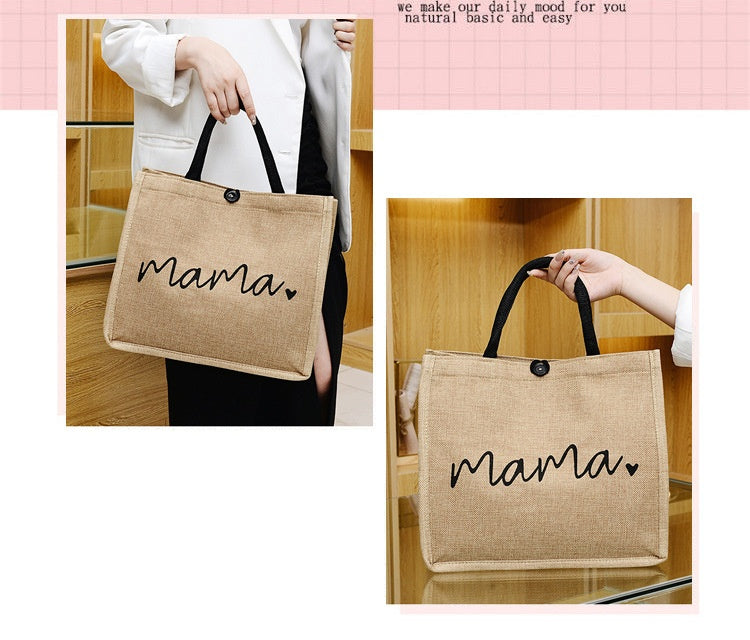 Fashion Linen Women's Bag Large Capacity Casual Shoulder Bag Korean Style Fashionable All-matching Letter Pack - Fashioinista