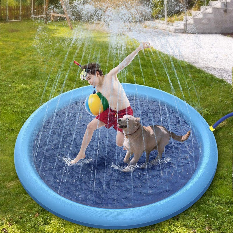 Non-Slip Splash Pad For Kids And Pet Dog Pool Summer Outdoor Water Toys Fun Backyard Fountain Play Mat - Fashioinista