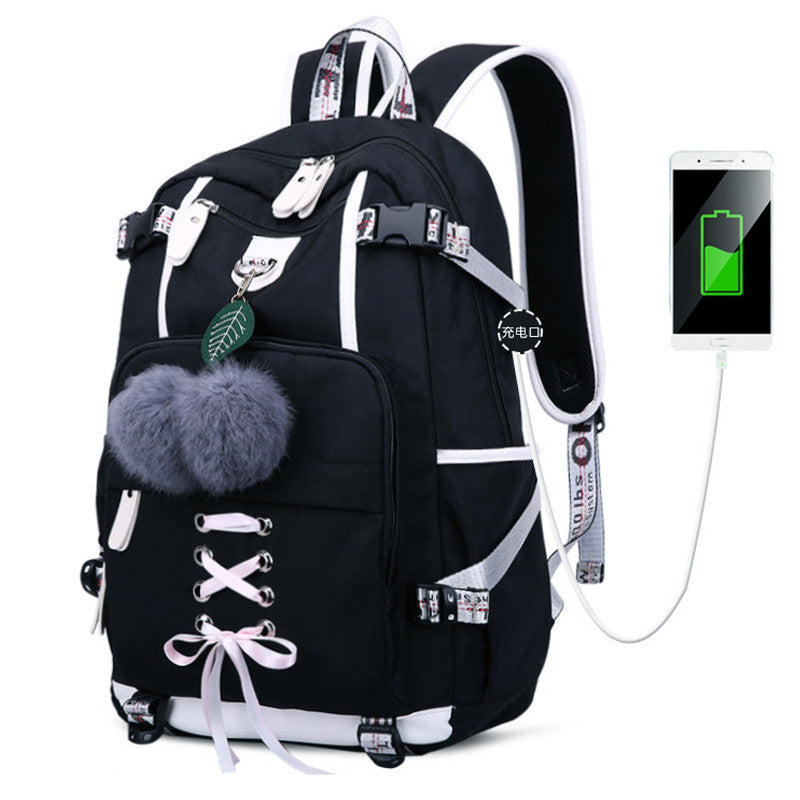 Women Backpack External USB Charge Computer Backpacks - Fashioinista