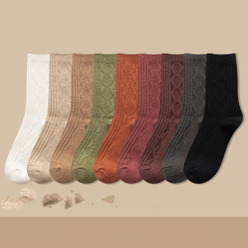Thickened Cashmere Long Socks For Women Warm Pile