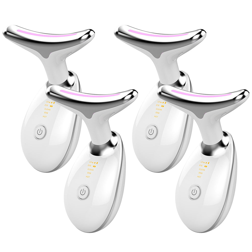 EMS Thermal Neck Lifting And Tighten Massager Electric Microcurrent Wrinkle Remover LED Photon Face Beauty Device For Woman - Fashioinista