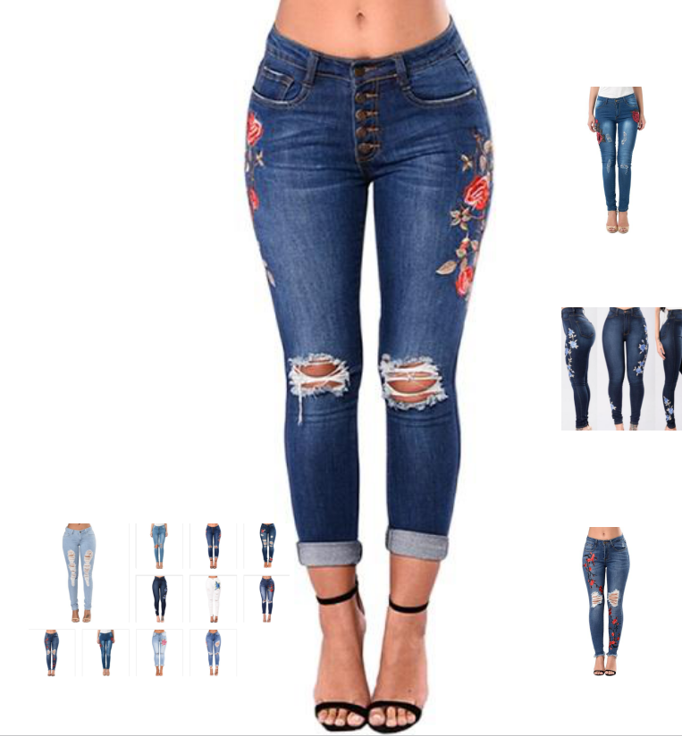 Ripped Jeans For Women 2021 Women Jeans Pencil Pants Denim Jeans - Fashioinista