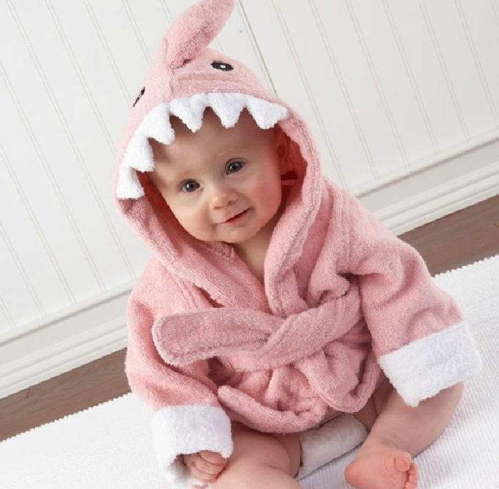 Cartoon Cute Animal Modeling Baby Bath Towels Baby Bathrobes Cotton Children's Bathrobes Baby Hooded - Fashioinista