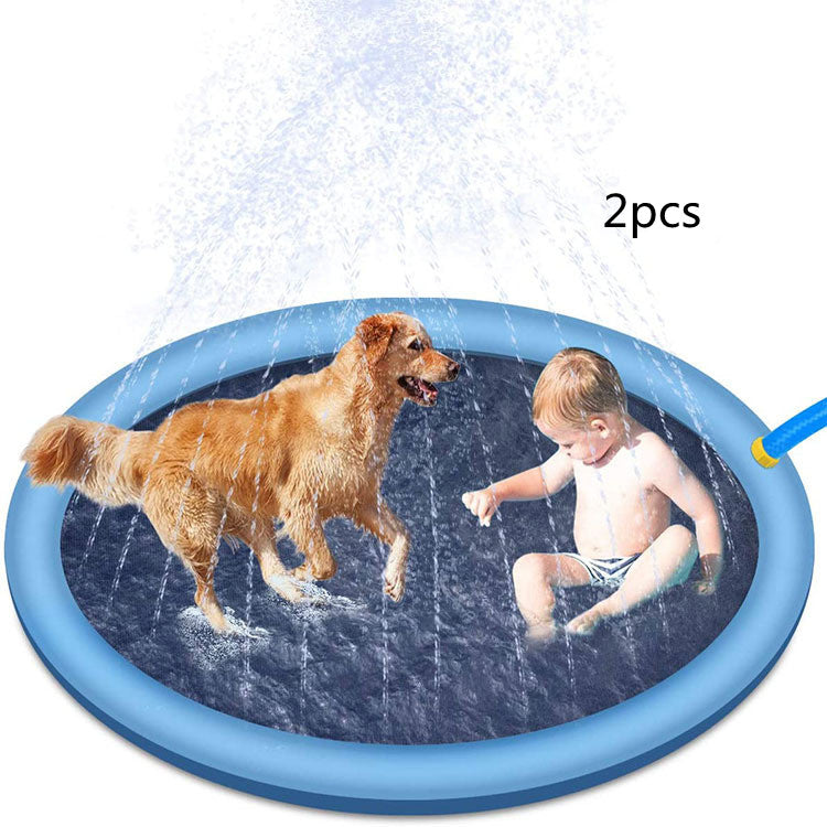 Non-Slip Splash Pad For Kids And Pet Dog Pool Summer Outdoor Water Toys Fun Backyard Fountain Play Mat - Fashioinista