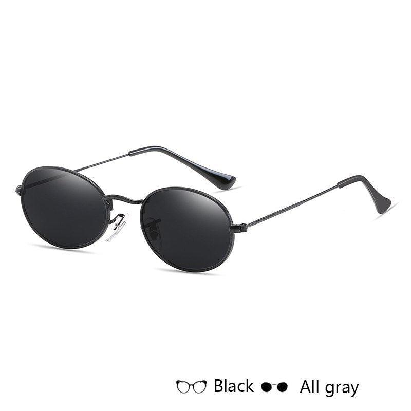 Luxury Brand Metal Round Frames Black Small Cheap Eyewear