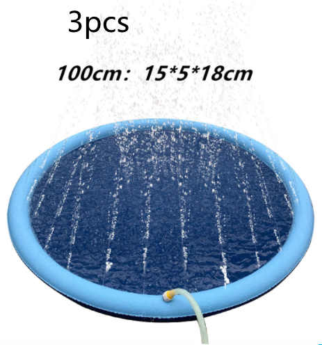 Non-Slip Splash Pad For Kids And Pet Dog Pool Summer Outdoor Water Toys Fun Backyard Fountain Play Mat - Fashioinista