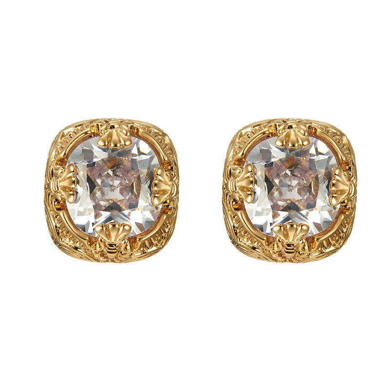 Retro Edging Gem Temperament Earrings Earrings Women