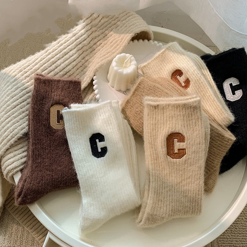 Women's Thick Warm Wool Medium Tube Socks