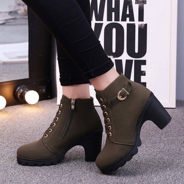 Cross strappy booties with Martin boots - Fashioinista