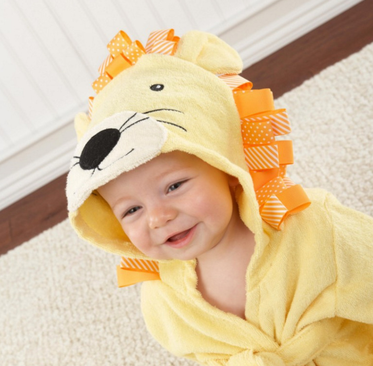 Cartoon Cute Animal Modeling Baby Bath Towels Baby Bathrobes Cotton Children's Bathrobes Baby Hooded - Fashioinista