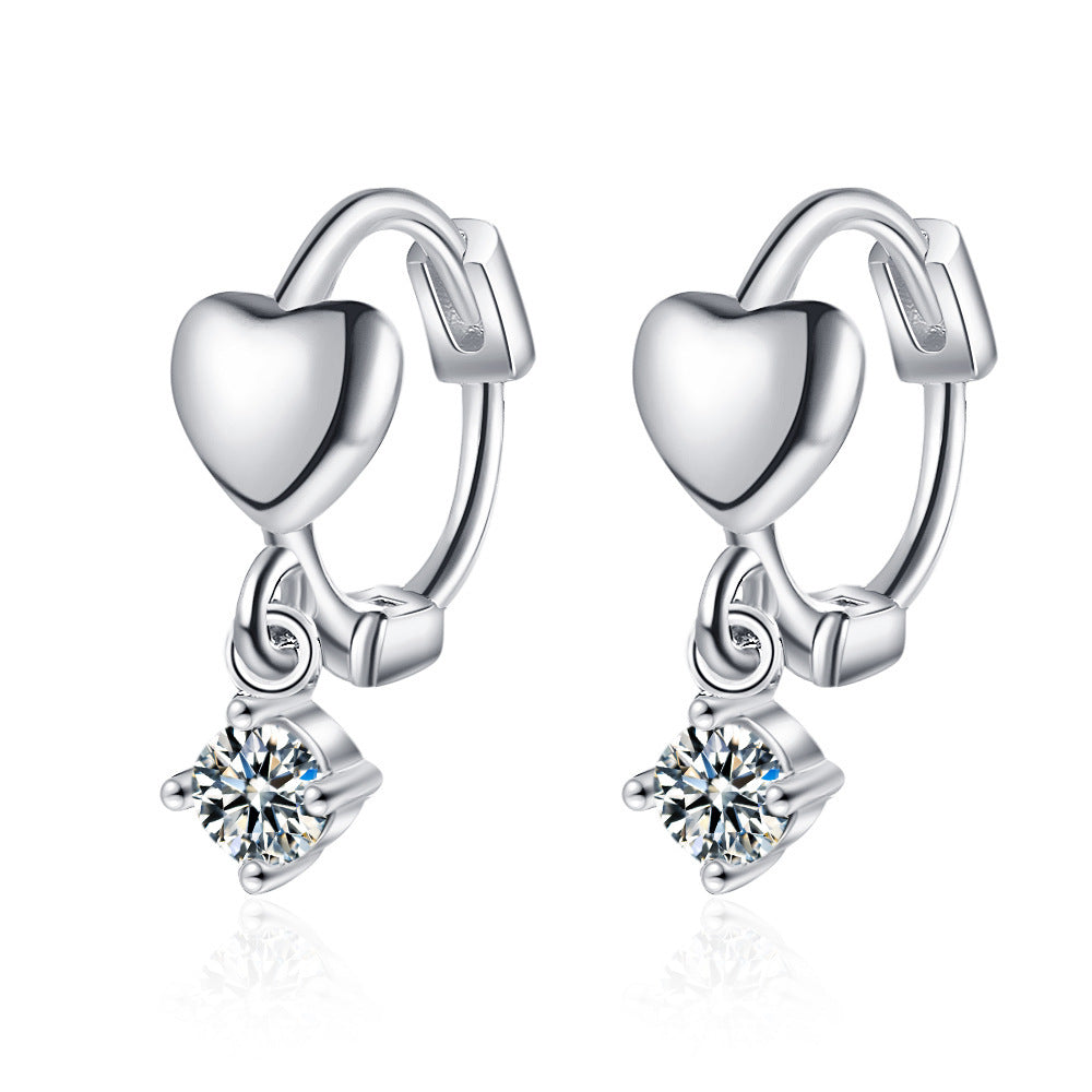 Love Ear Buckle Short Earrings High Quality Earrings Sweet Earrings New Earrings Women
