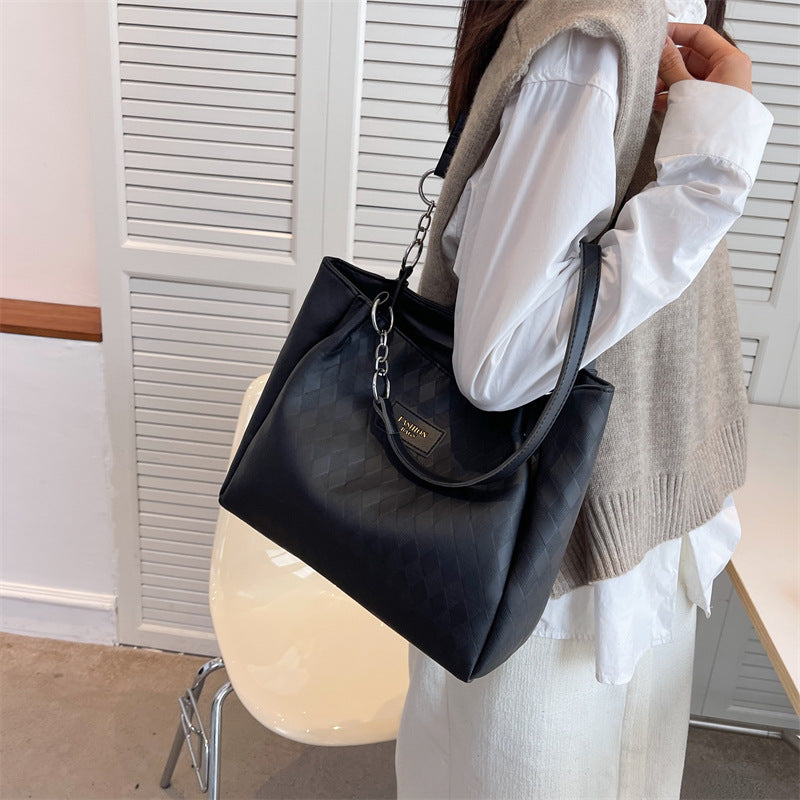 Rhombus Pattern Totes Chain Shoulder Bag Women Shopping Bags - Fashioinista