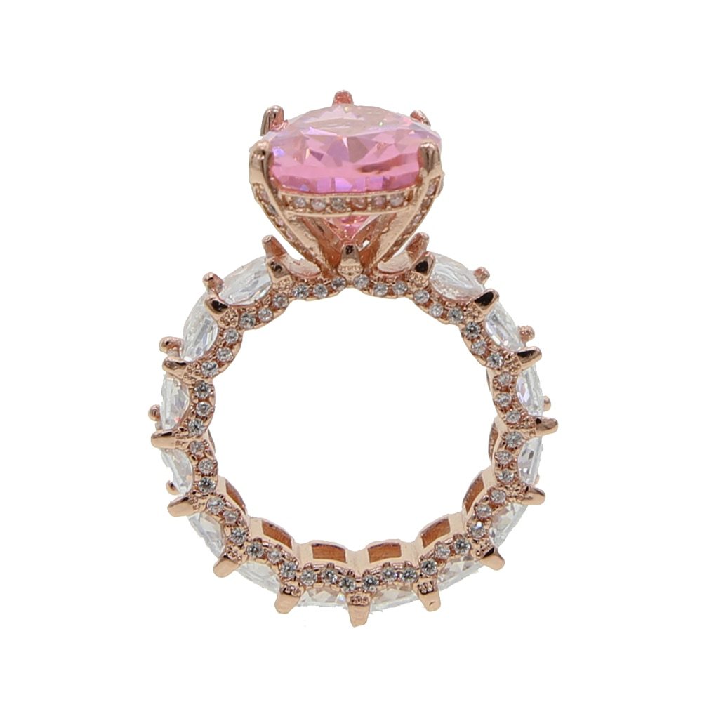 Luxury Fashion Iced Out Bling Water Drop Pinky Baguette Finger Rings For Girls Women Charm Engagement Jewelry Gifts
