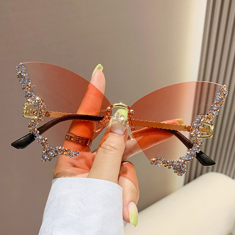 Luxury Diamond Butterfly Oversize Sunglasses