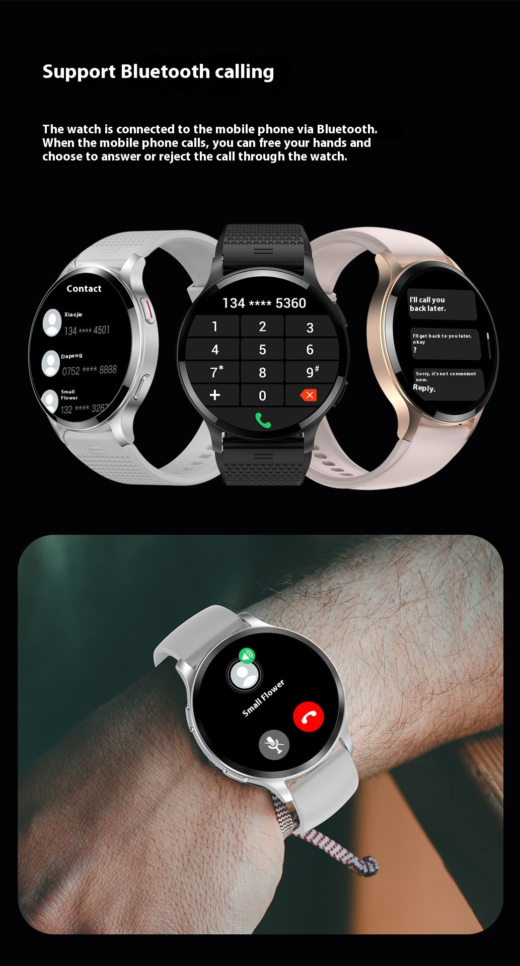 Bluetooth calling smart watch