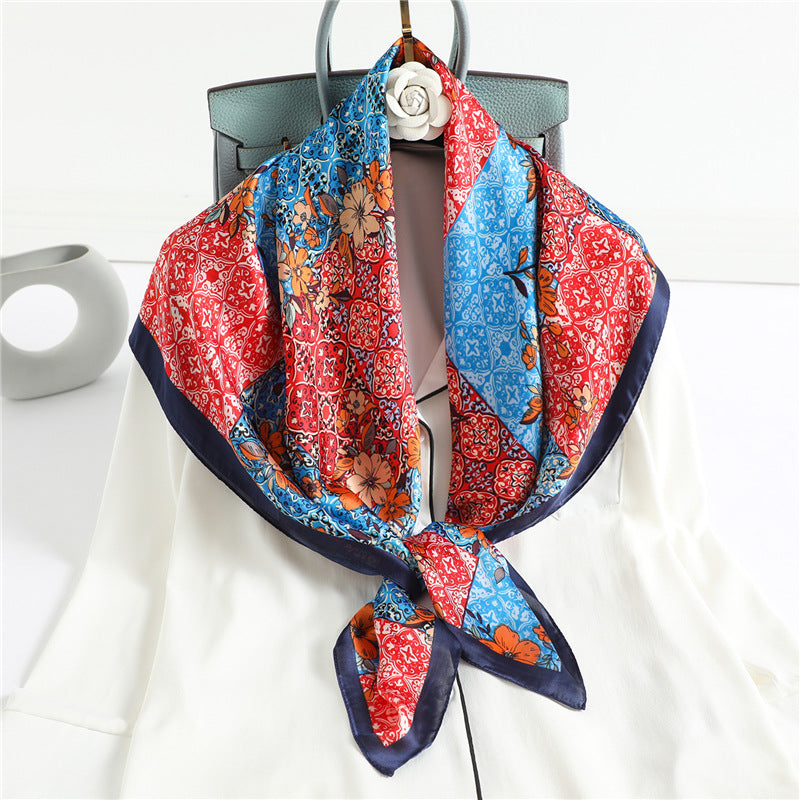 Fashion Silk Scarves Female Printing Hijab - Fashioinista