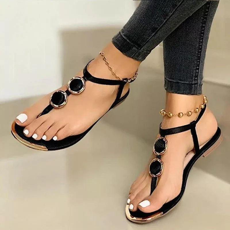 Women's Flat Sandals Summer Beach Shoes - Fashioinista