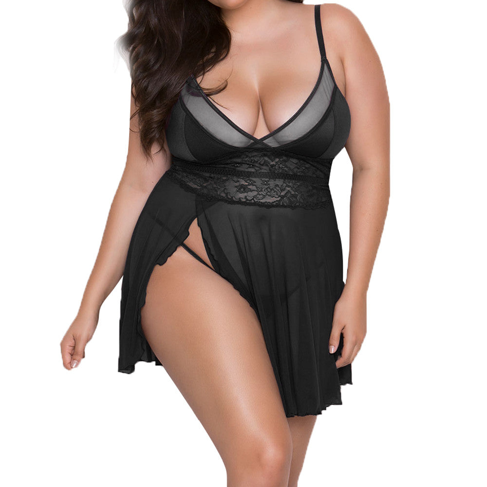 Plus Size Women sexy nightdress Pajamas - Fashioinista