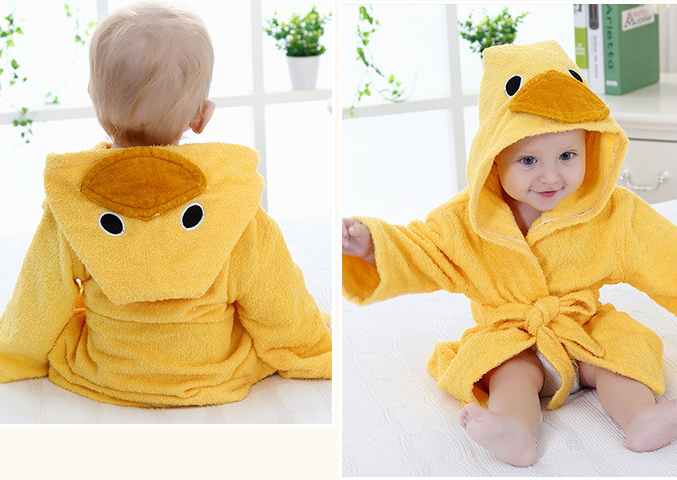 Cartoon Cute Animal Modeling Baby Bath Towels Baby Bathrobes Cotton Children's Bathrobes Baby Hooded - Fashioinista