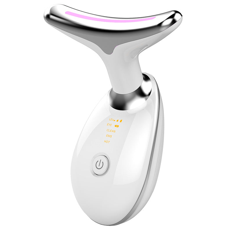 EMS Thermal Neck Lifting And Tighten Massager Electric Microcurrent Wrinkle Remover LED Photon Face Beauty Device For Woman - Fashioinista