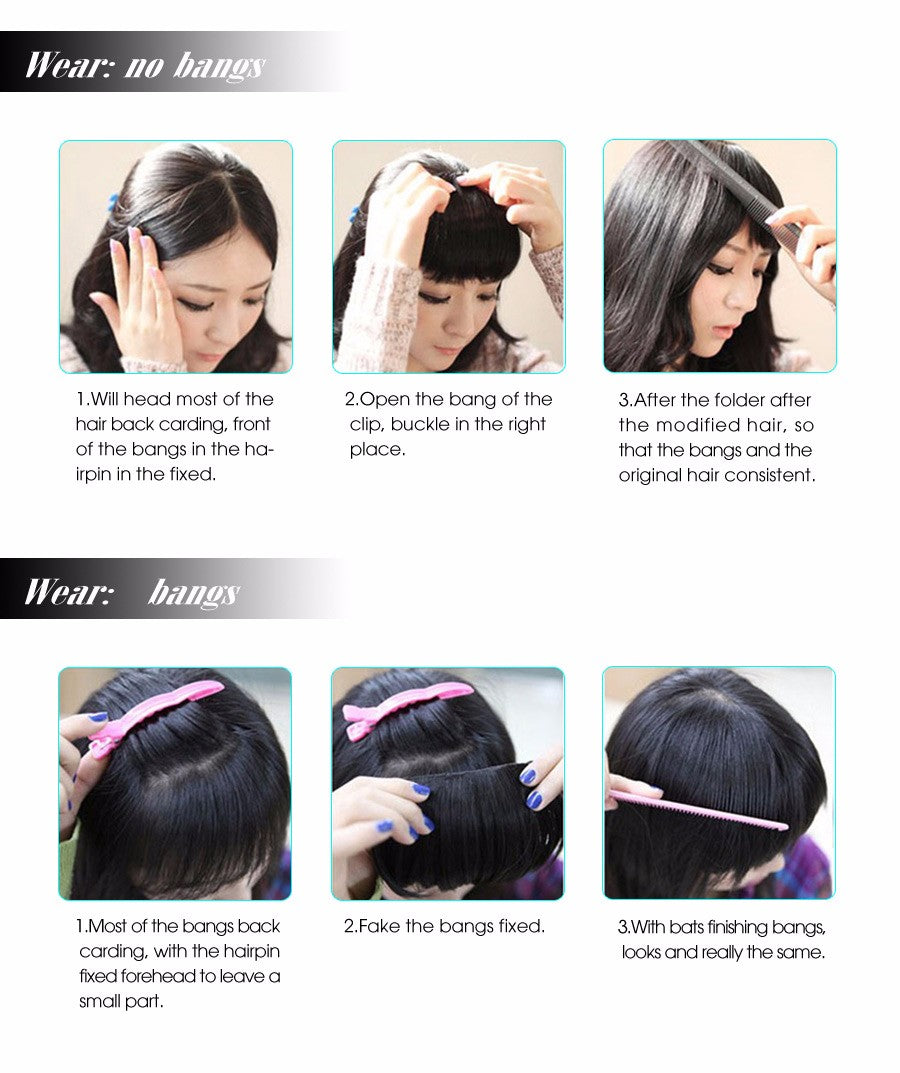 Hair Bangs Hairpiece Accessories Synthetic Fake Bangs - Fashioinista