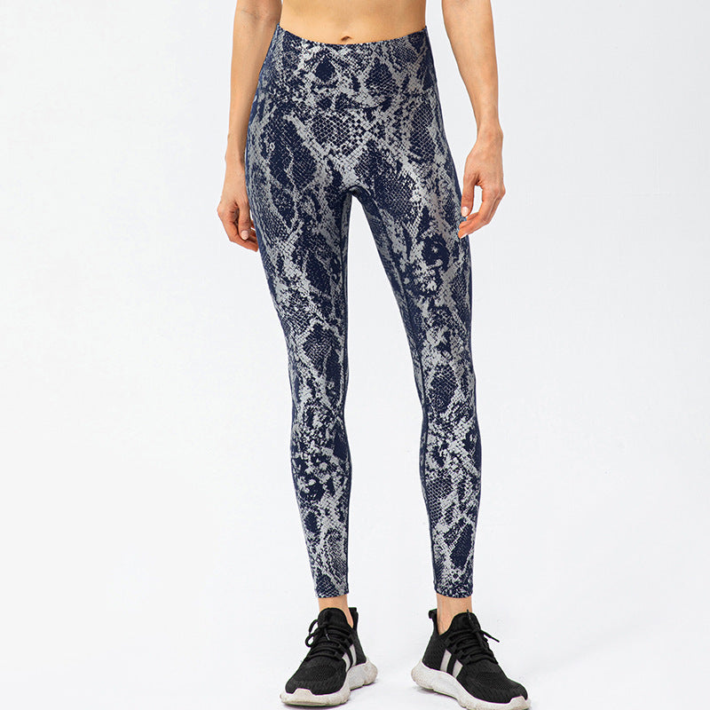 Women's Snake Print Yoga Trousers - Fashioinista