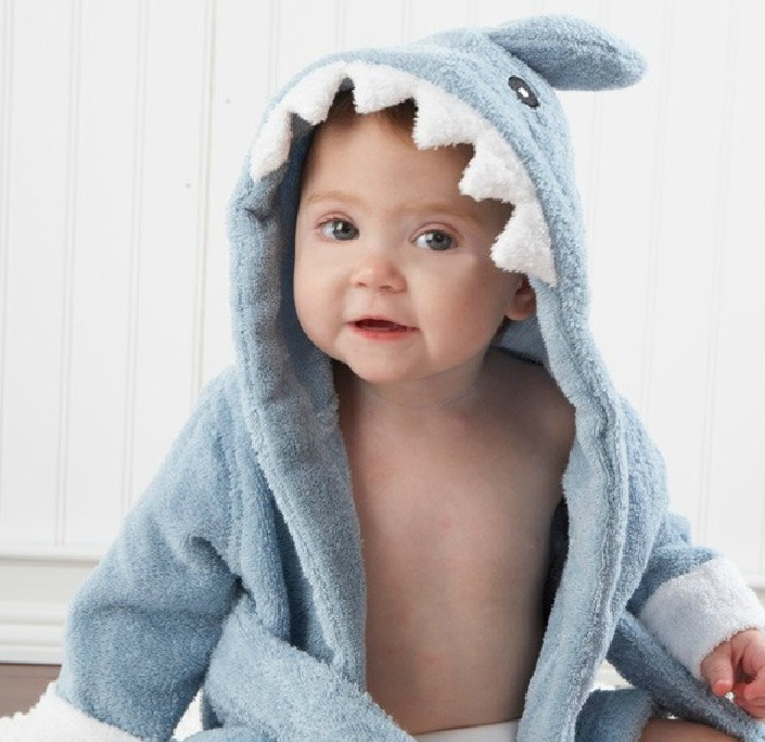 Cartoon Cute Animal Modeling Baby Bath Towels Baby Bathrobes Cotton Children's Bathrobes Baby Hooded - Fashioinista