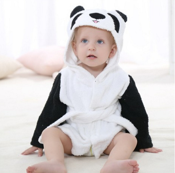 Cartoon Cute Animal Modeling Baby Bath Towels Baby Bathrobes Cotton Children's Bathrobes Baby Hooded - Fashioinista