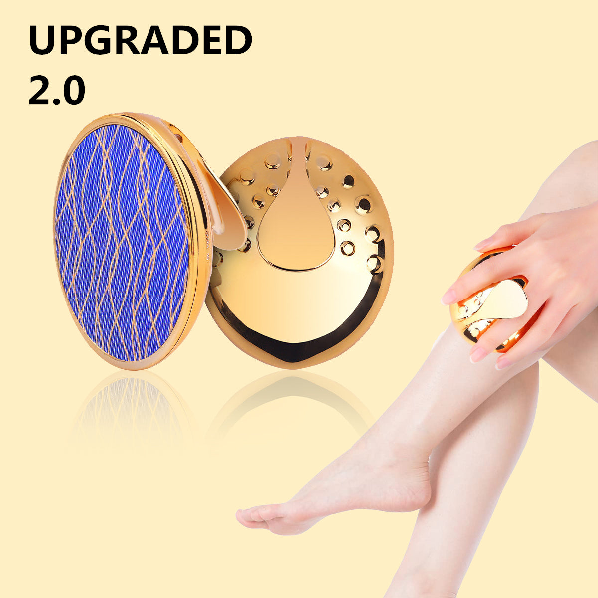 Upgraded Crystal Nano Epilator Crystal Hair Remover Magic Hair Eraser For Women And Men Physical Exfoliating Tool Painless Hair Eraser Removal Tool For Legs Back Arms - Fashioinista