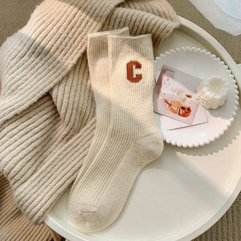 Women's Thick Warm Wool Medium Tube Socks
