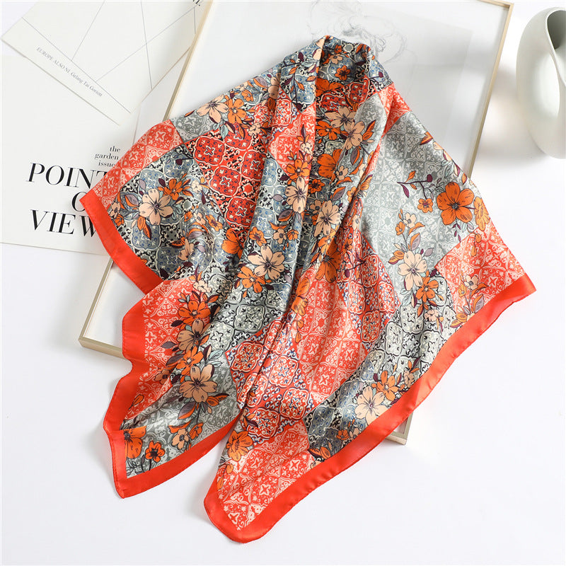 Fashion Silk Scarves Female Printing Hijab - Fashioinista