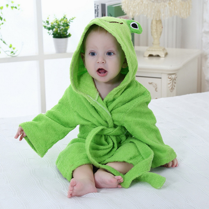 Cartoon Cute Animal Modeling Baby Bath Towels Baby Bathrobes Cotton Children's Bathrobes Baby Hooded - Fashioinista