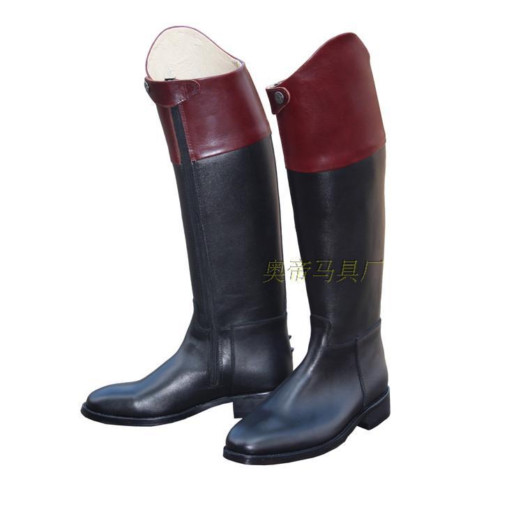 Contrasting color equestrian riding boots - Fashioinista