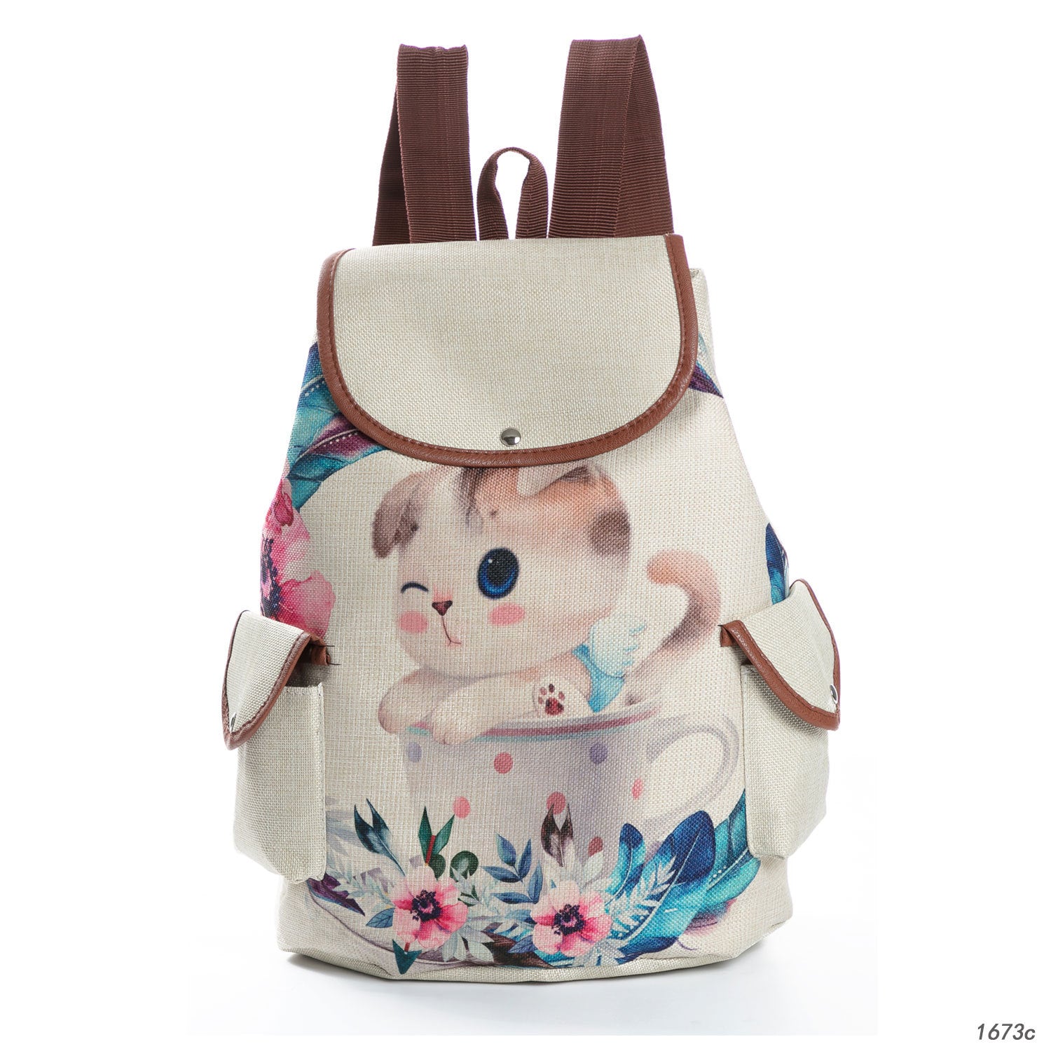 Retro Cute Cat Drawstring Backpacks - Fashioinista