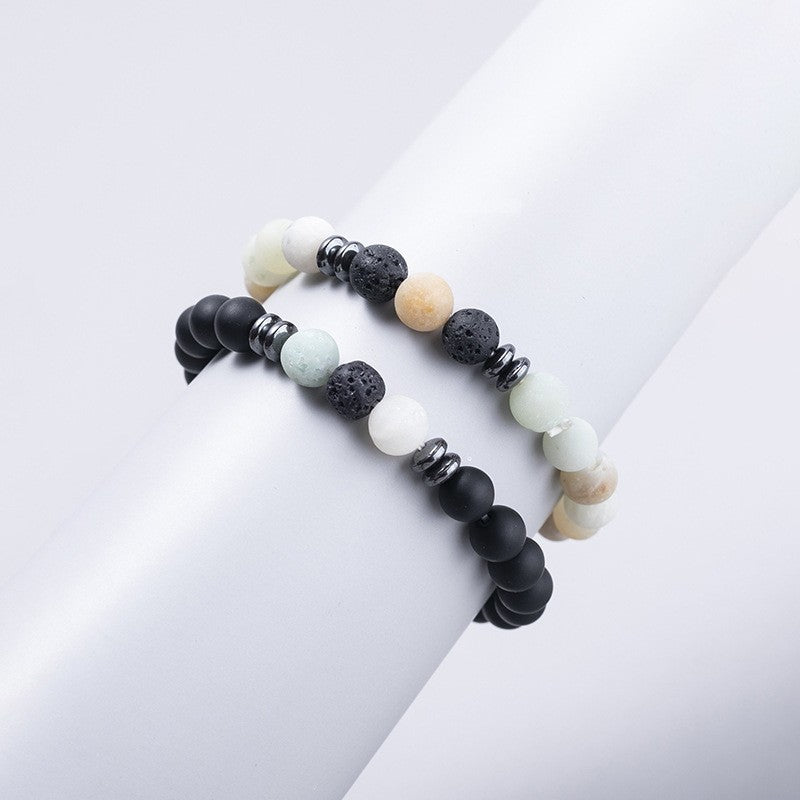 Volcanic Rock Bracelet Suit Men And Women Couple Style