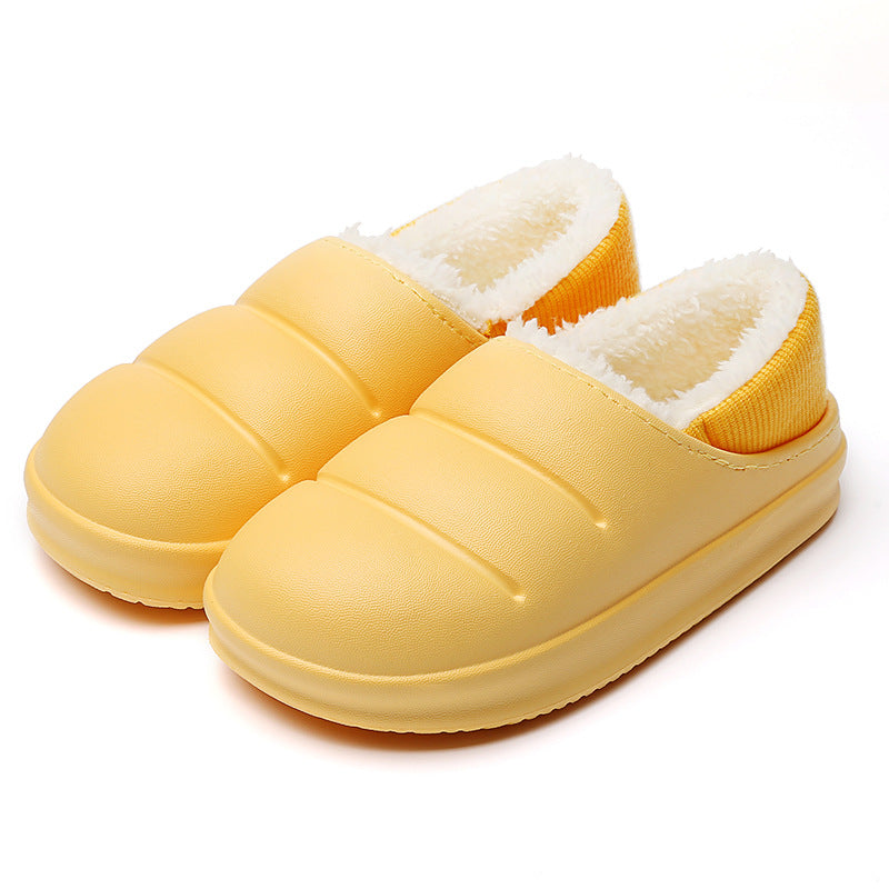 Couple Cotton Slippers Wiomen Winter Warm House Shoes Waterproof Garden Slipper - Fashioinista