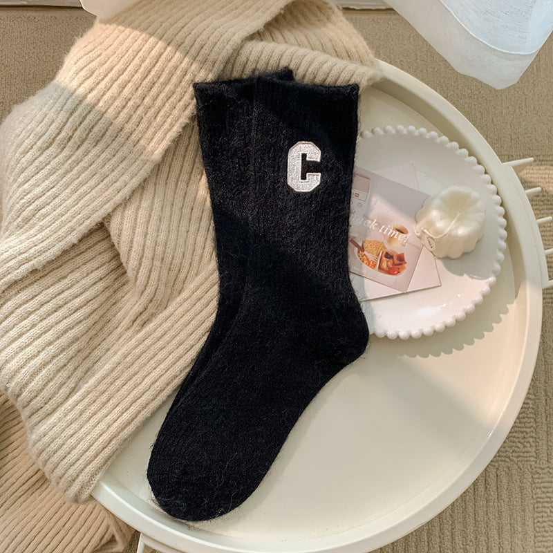 Women's Thick Warm Wool Medium Tube Socks