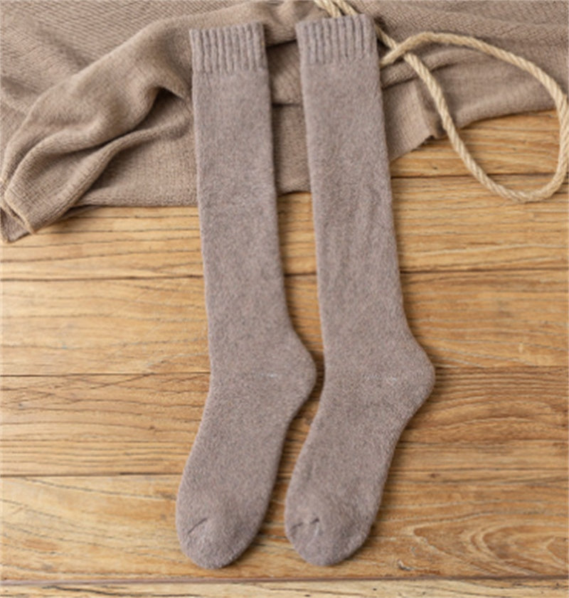 Winter Warm Stockings Plus Fleece Men's Wool Calf Socks